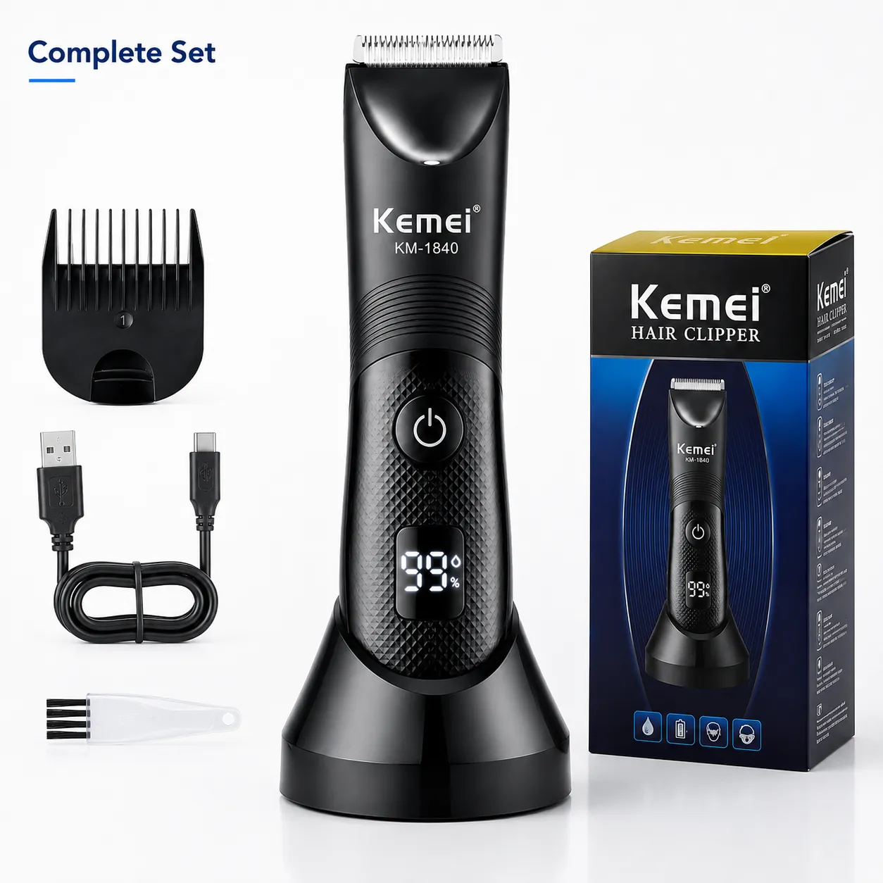 Kemei KM-Waterproof Hair Clipper 5
